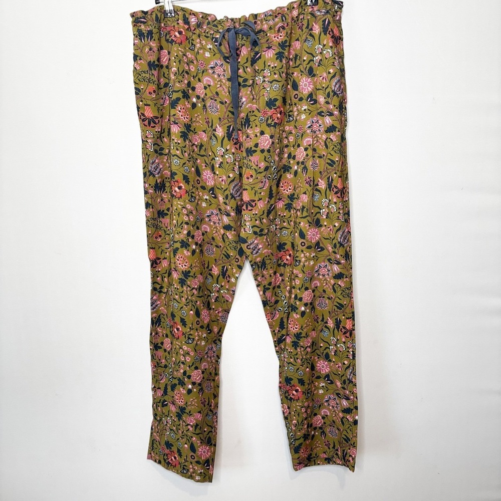 Sundance Lounge Pants Size XL Floral Drawstring Waist Relaxed Fit Casual - Picture 9 of 9